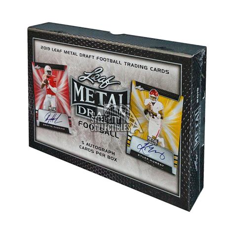 2019 Leaf Metal Draft Football Hobby Box 